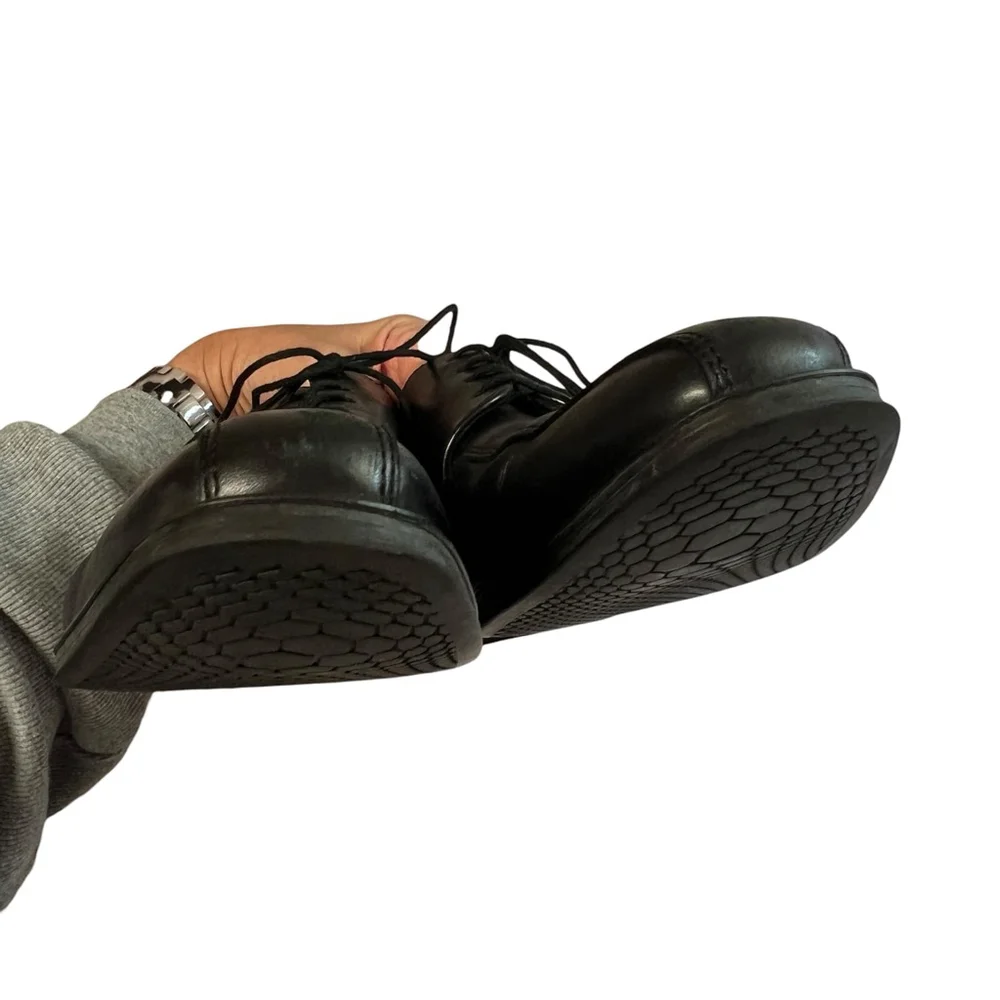 Lloyd Germany Men’s Black Leather Lace-Up Dress Shoes Size 9.5 F Textured Panels